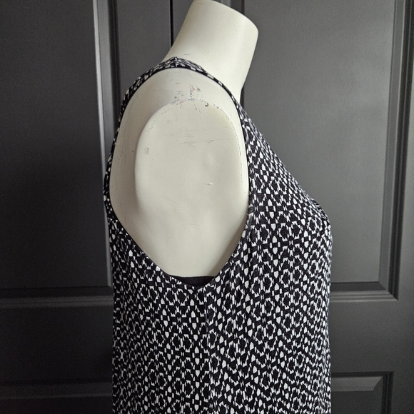 Anne Klein Black/White Racerback Sundress Sz Small Whimsigoth - Picture 4 of 8
